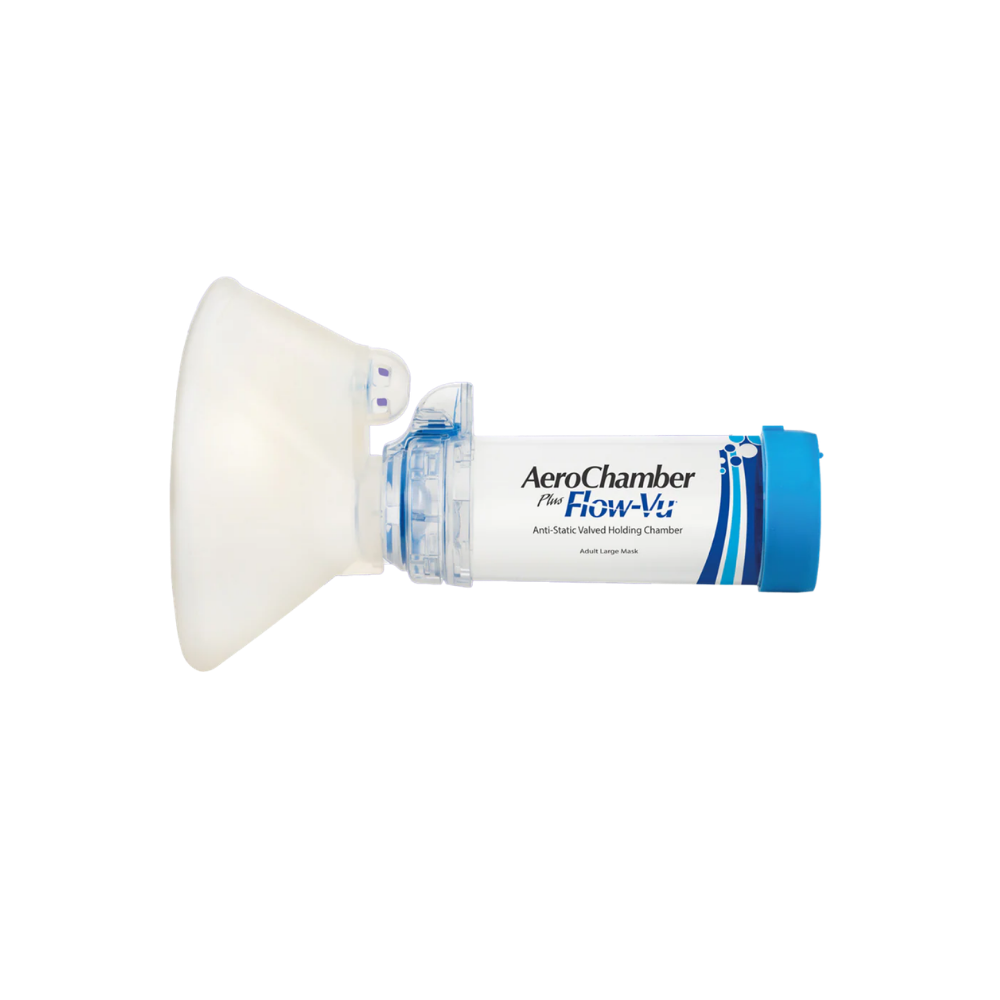 AeroChamber Flow-Vu Groot Masker voor Volwassenen | Effectieve inhalatie via puffer