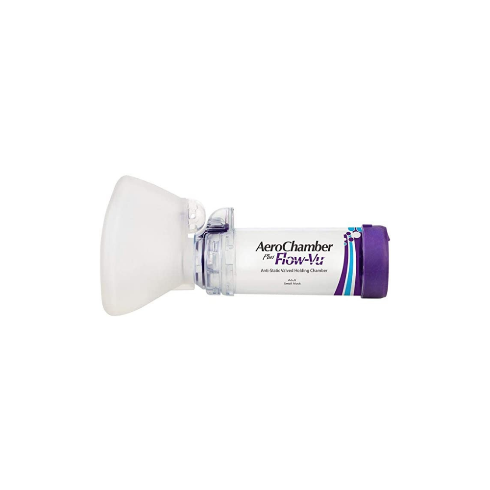 AeroChamber Flow-Vu Klein Masker voor Volwassenen | Effectieve inhalatie via puffer