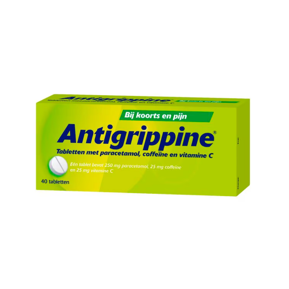 AntiGrippine 40 Tabletten – Krachtige Verlichting van Pijn en Koorts bij Griep en Verkoudheid