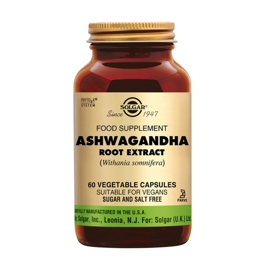 Solgar Ashwagandha Root Extract 60 capsules – Ondersteuning voor Stress, Balans en Vitaliteit