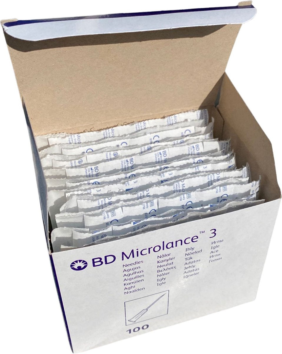 BD Microlance - Gelaat Steriele Naalden - 25g - 0.5 x 16 mm - Oranje - Gerstkorrel - Milia - Comedonen - 100 Stuks