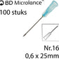 BD Microlance - Injectienaald - 0,6 x 25mm - 100 st. - Blauw - Nr.16 - 23G x 1" (Steriele naalden)