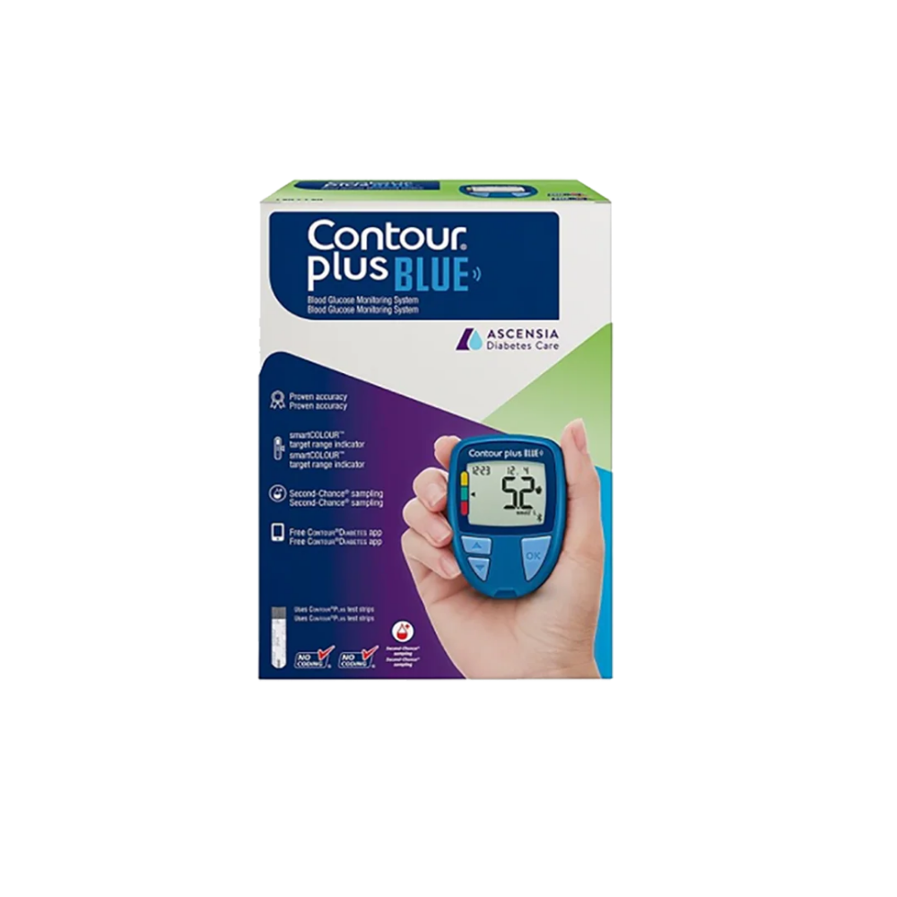 Contour Plus BLUE Glucosemeter – Nauwkeurige en Gebruiksvriendelijke Bloedglucosemetingen