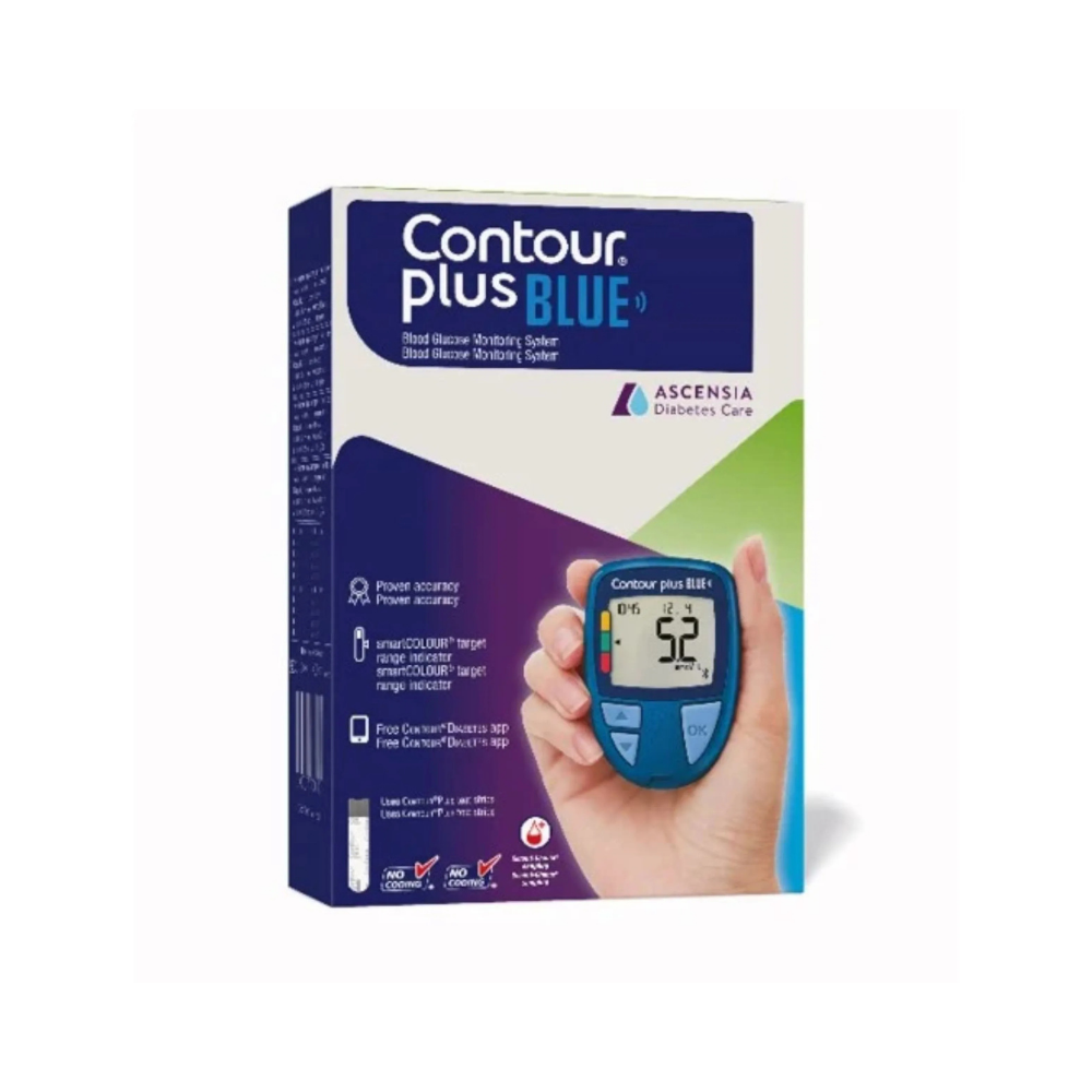 Contour Plus BLUE Glucosemeter – Nauwkeurige en Gebruiksvriendelijke Bloedglucosemetingen