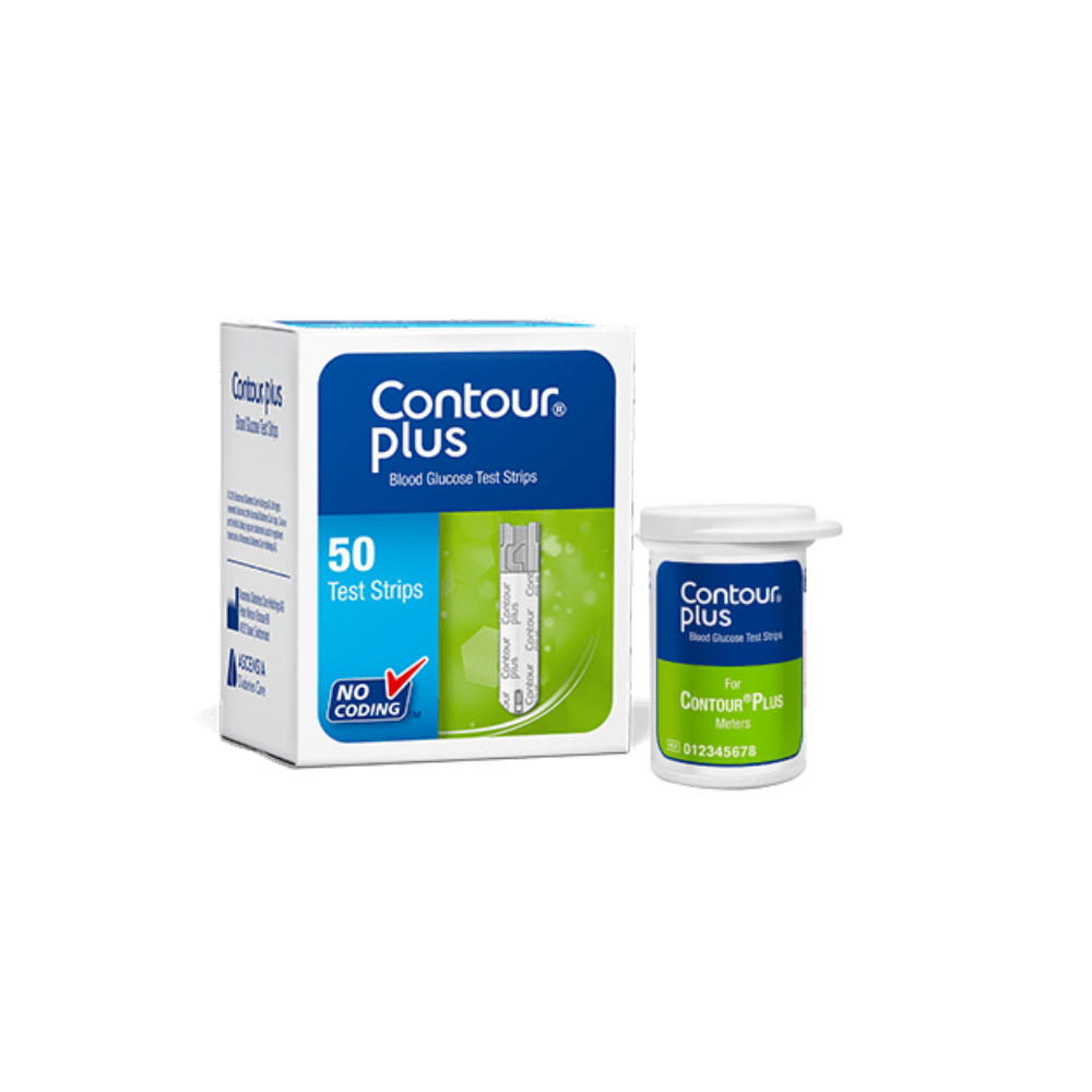 Contour Plus Teststrips 50 stuks – Betrouwbare en Comfortabele Bloedglucosemetingen
