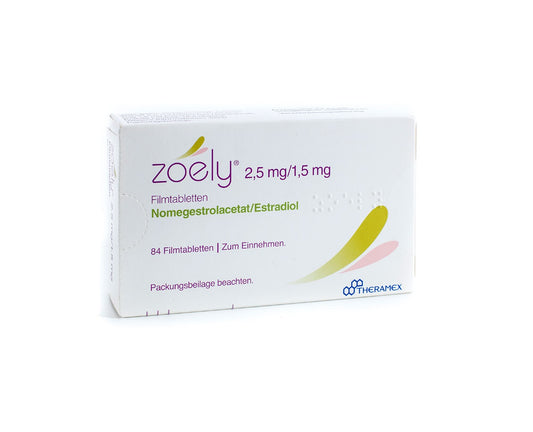 Zoely Nomegestrolacetaat/ Oestradiol 2,5/1,5mg Theramex