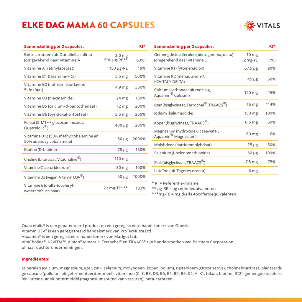 Vitals Elke Dag Mama 60 capsules