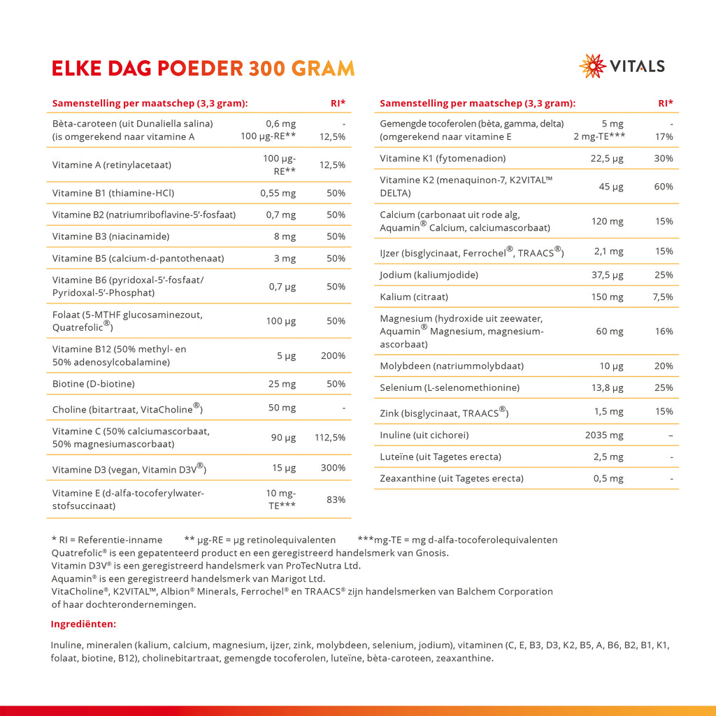 Vitals Elke Dag Poeder 300 gram