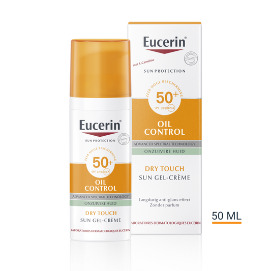 Eucerin Sun Oil Control Gel-Crème SPF 50+ 50ml – Hoge Zonnebescherming voor Vette en Acnegevoelige Huid