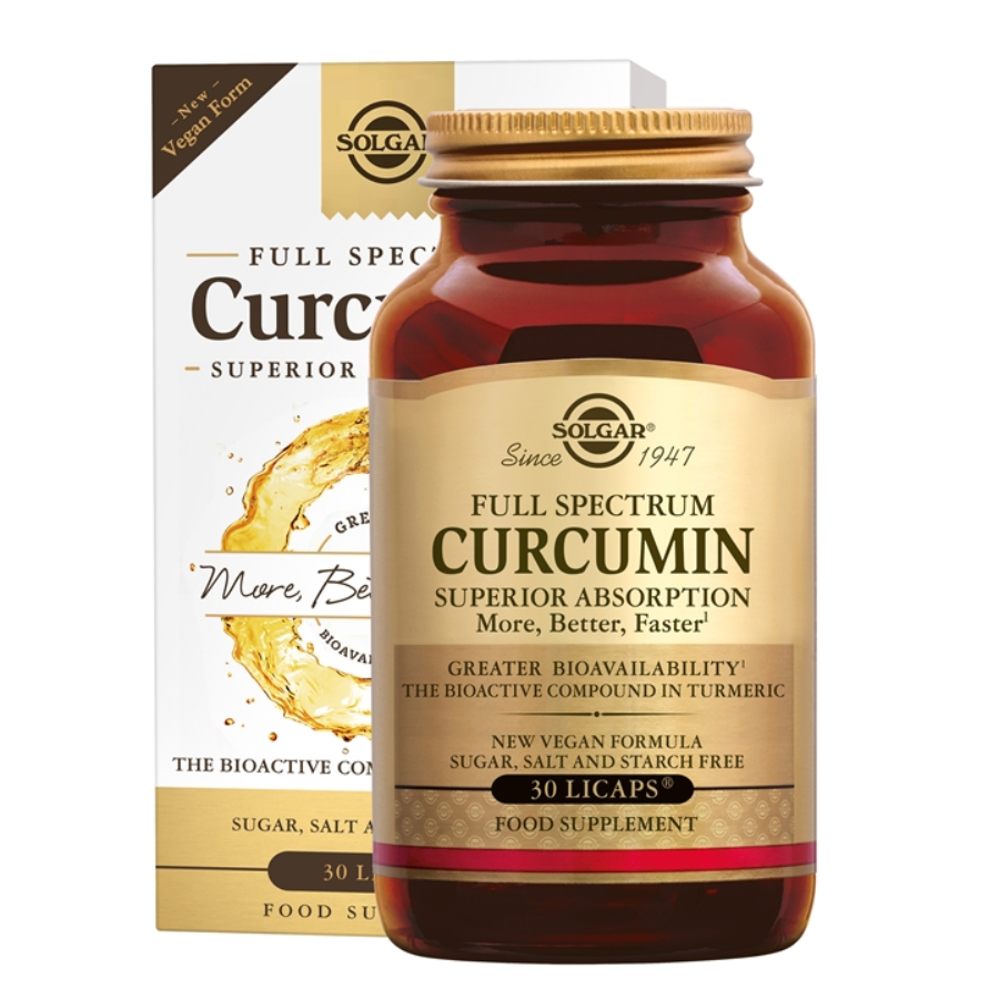 Solgar Full Spectrum Curcumin 30 softgels  – Hoogwaardig Curcumine Supplement voor Optimaal Opname en Ondersteuning