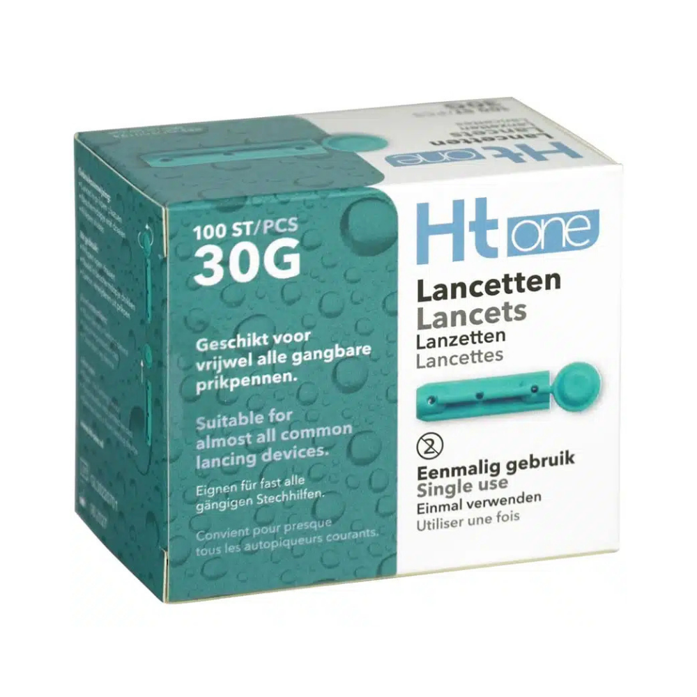 HT One 30G Universele Lancetten 100 Stuks – Comfortabele en Hygiënische Bloedafname