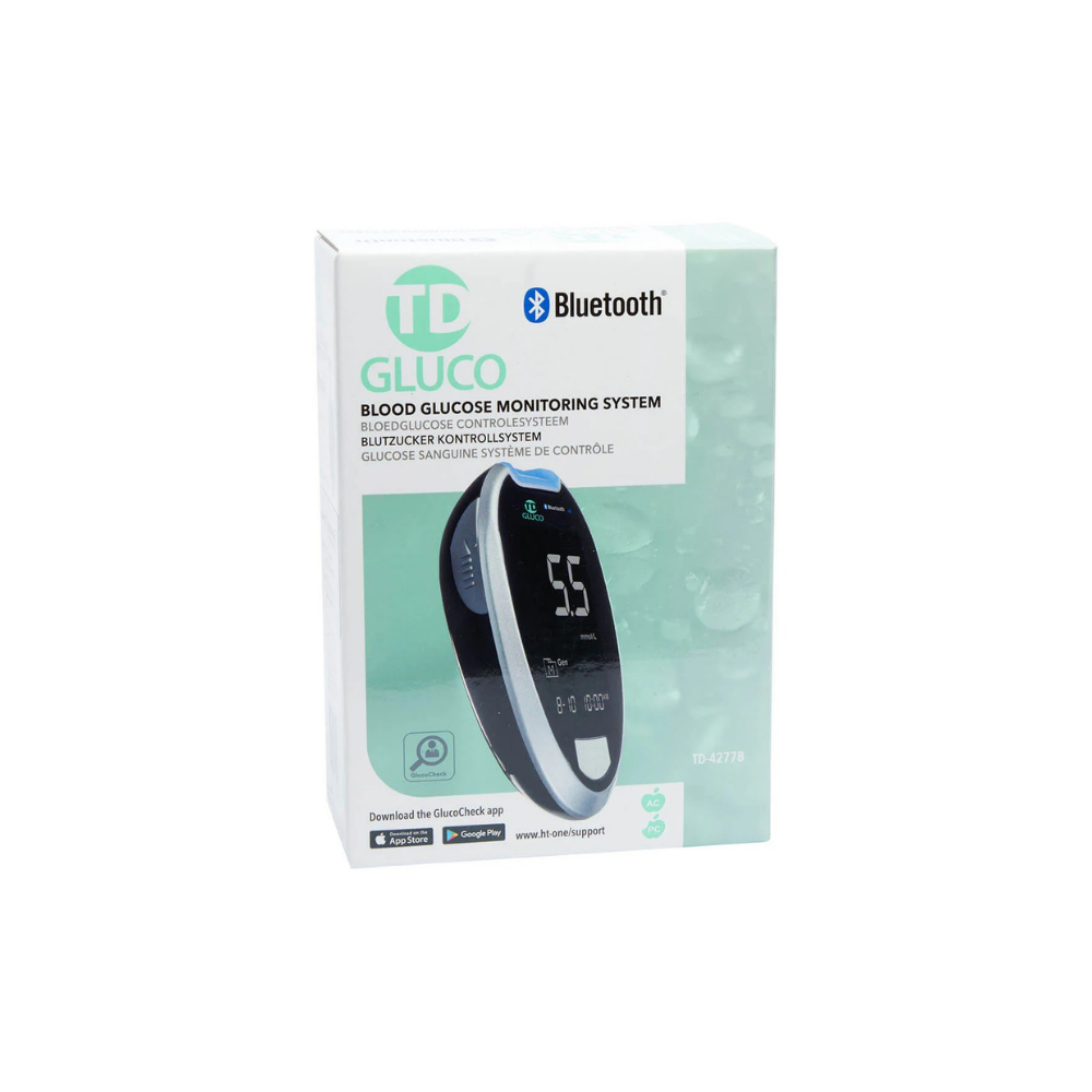 Ht One TD Bluetooth Glucosemeter Startpakket – Nauwkeurige Metingen met Slimme Bluetooth Koppeling