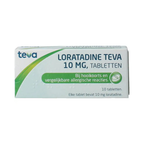 Loratadine Teva Tablet 10mg 30 stuks - Effectieve Verlichting bij Hooikoorts en Allergieën