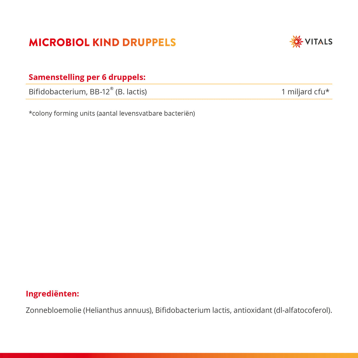 Vitals Microbiol Kind Druppels 100 druppels