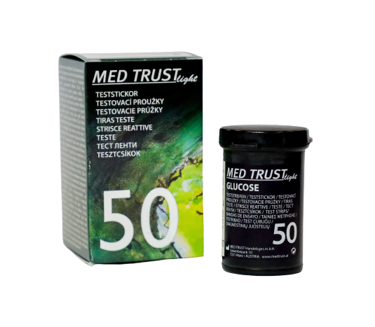 MedTrust Light Glucose Teststrips (50 stuks) – Betrouwbare en Snelle Bloedglucosemetingen
