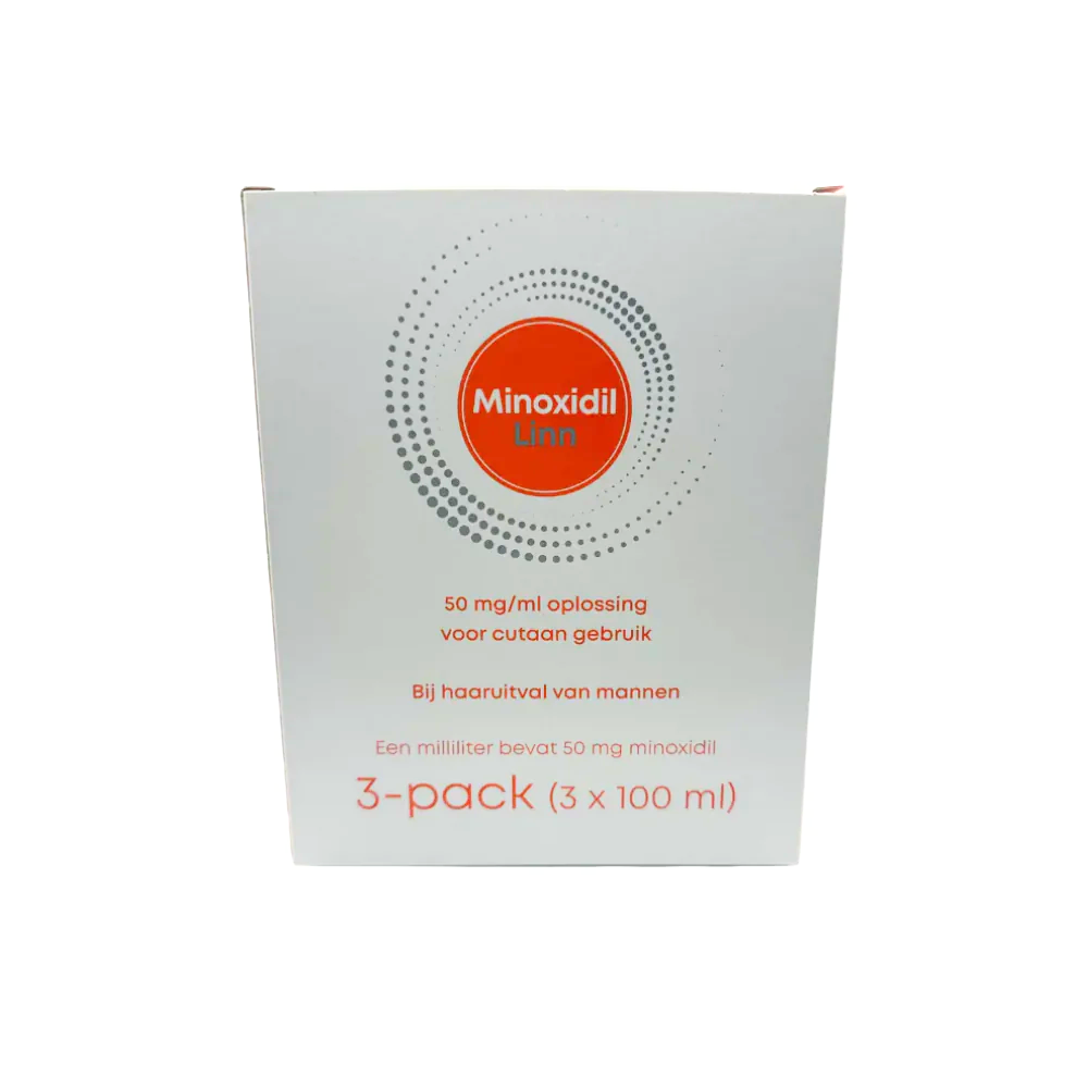 Minoxidil 5% – Linn (300ml, 3 maanden kuur) | Tegen erfelijke haaruitval bij mannen