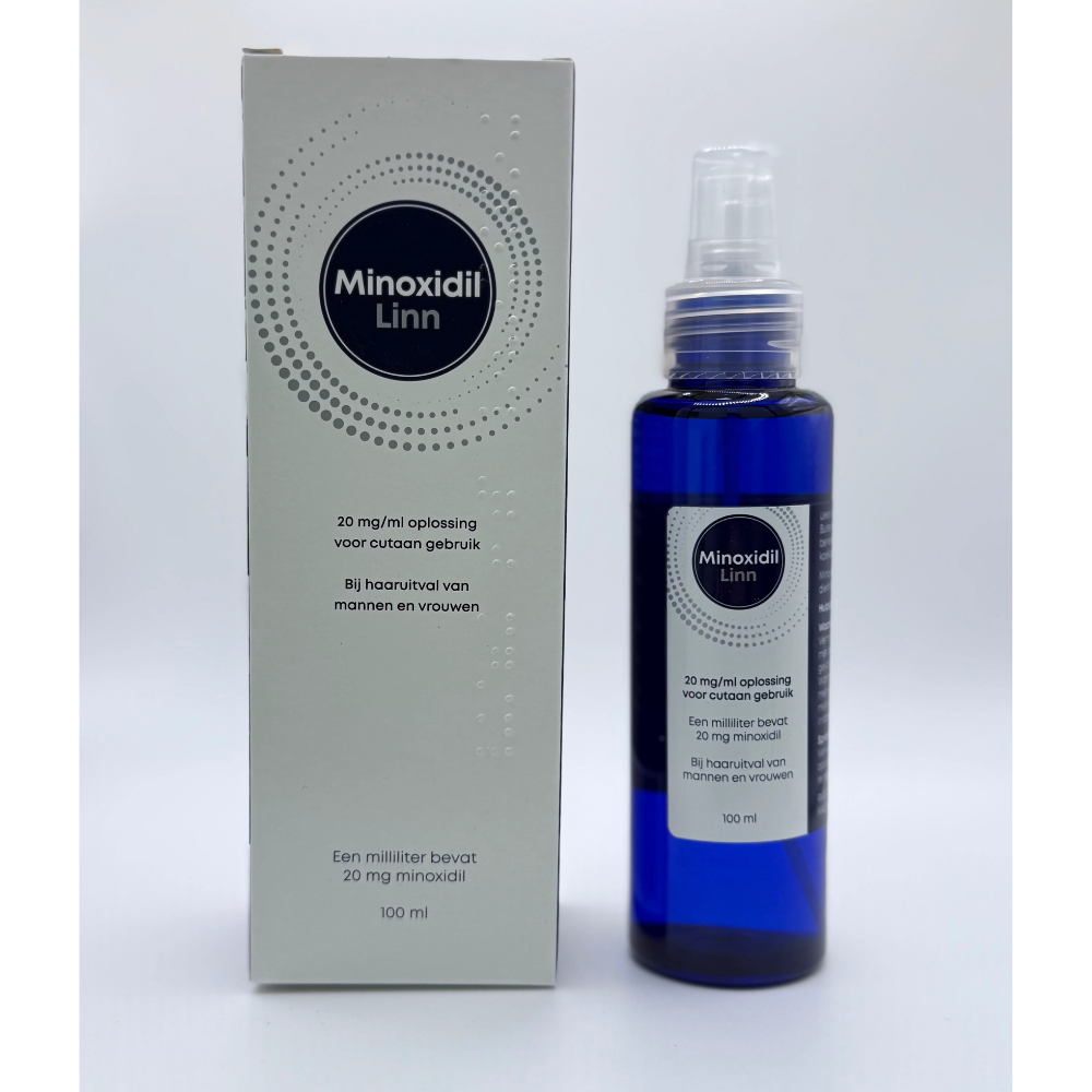 Minoxidil Linn 2% oplossing – 100ml haargroeimiddel bij erfelijke haaruitval voor mannen en vrouwen