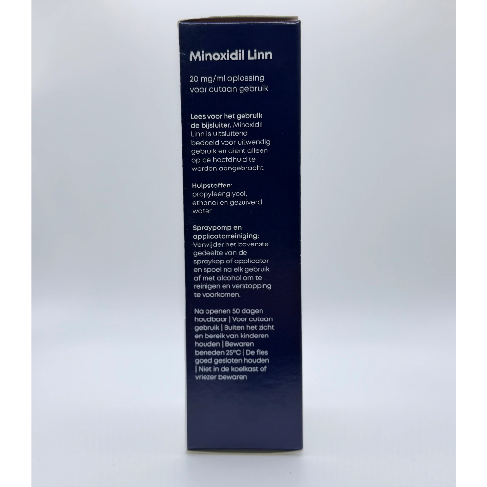 Minoxidil Linn 2% oplossing – 100ml haargroeimiddel bij erfelijke haaruitval voor mannen en vrouwen