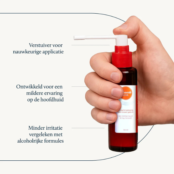 Minoxidil Linn 5% oplossing – 100ml tegen haaruitval & voor haargroei bij mannen