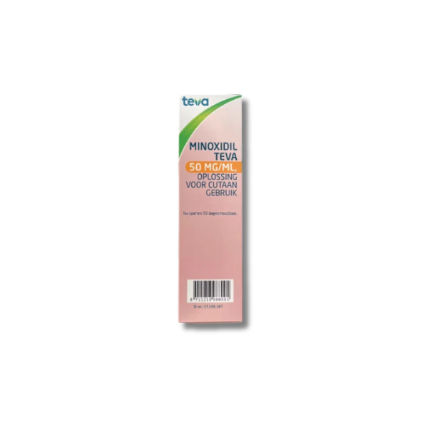 Minoxidil Teva 50mg/ml – 100ml haargroeimiddel voor mannen met erfelijke haaruitval (5% oplossing)