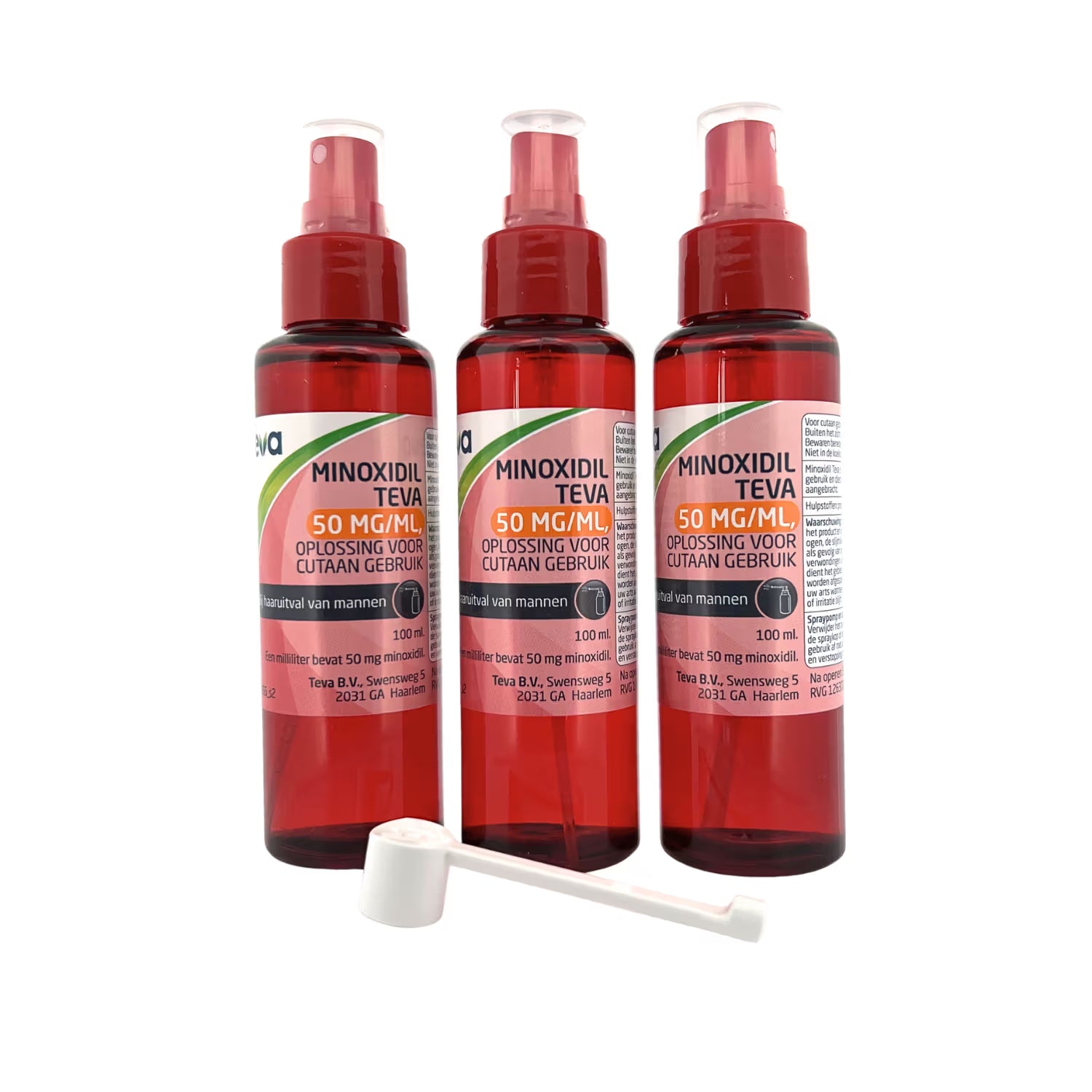 Minoxidil 5% Teva 3x100ml – Farmaceutische behandeling tegen haaruitval