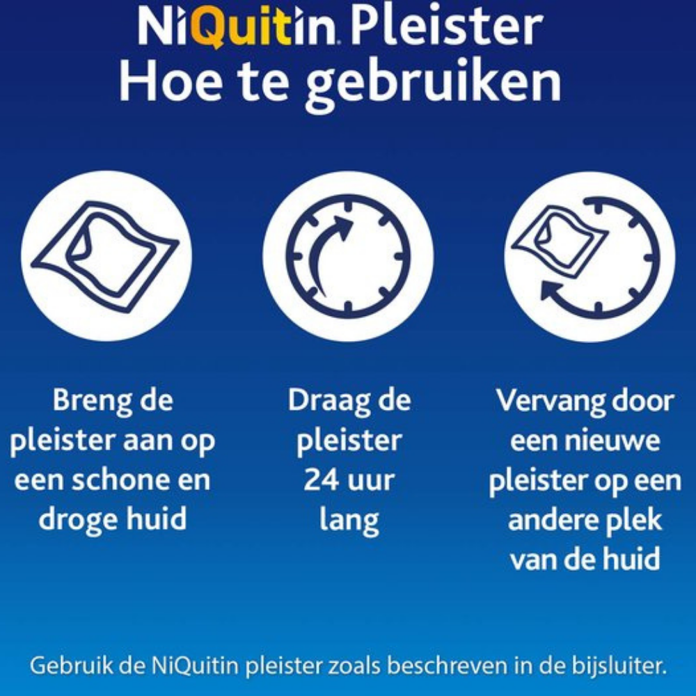 NiQuitin Clear Nicotinepleisters 14 mg – 7 stuks (Stap 2) | Stoppen met Roken