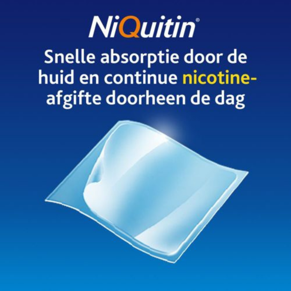 NiQuitin Clear Nicotinepleister 7 mg – 7 stuks (Stap 3) | Stoppen met roken