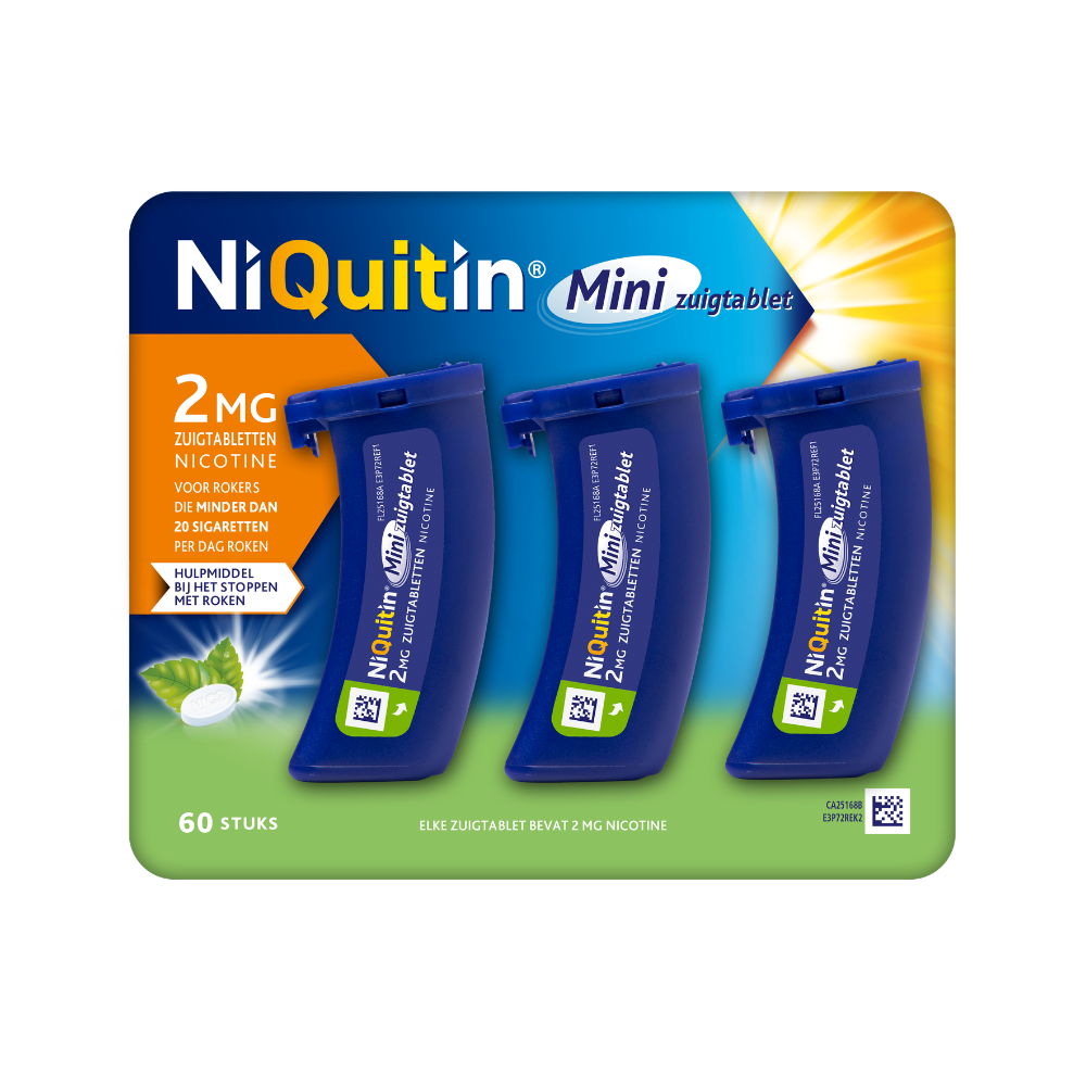 NiQuitin Mini Zuigtabletten 2 mg – 60 stuks | Stoppen met Roken