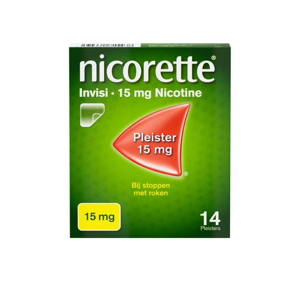 Nicorette Invisi Patch 15mg/16u – 14 stuks (Stap 2) | Stoppen met Roken