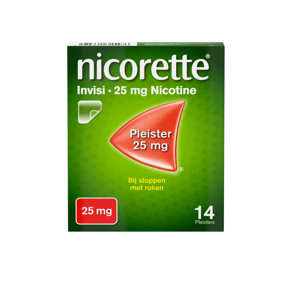Nicorette Invisi Patch 25mg/16u – 14 stuks (Stap 1) | Stoppen met Roken