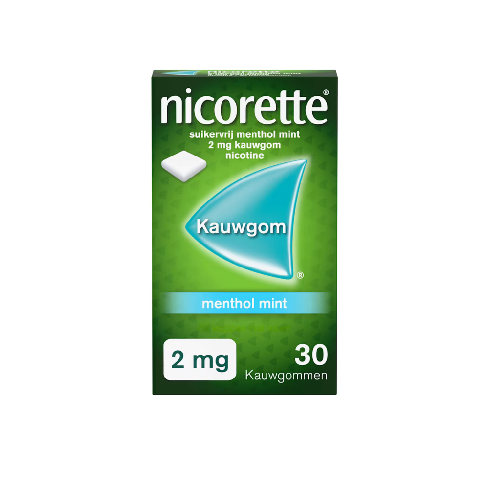Nicorette Kauwgom 2mg Menthol Mint – 30 stuks | Stoppen met Roken