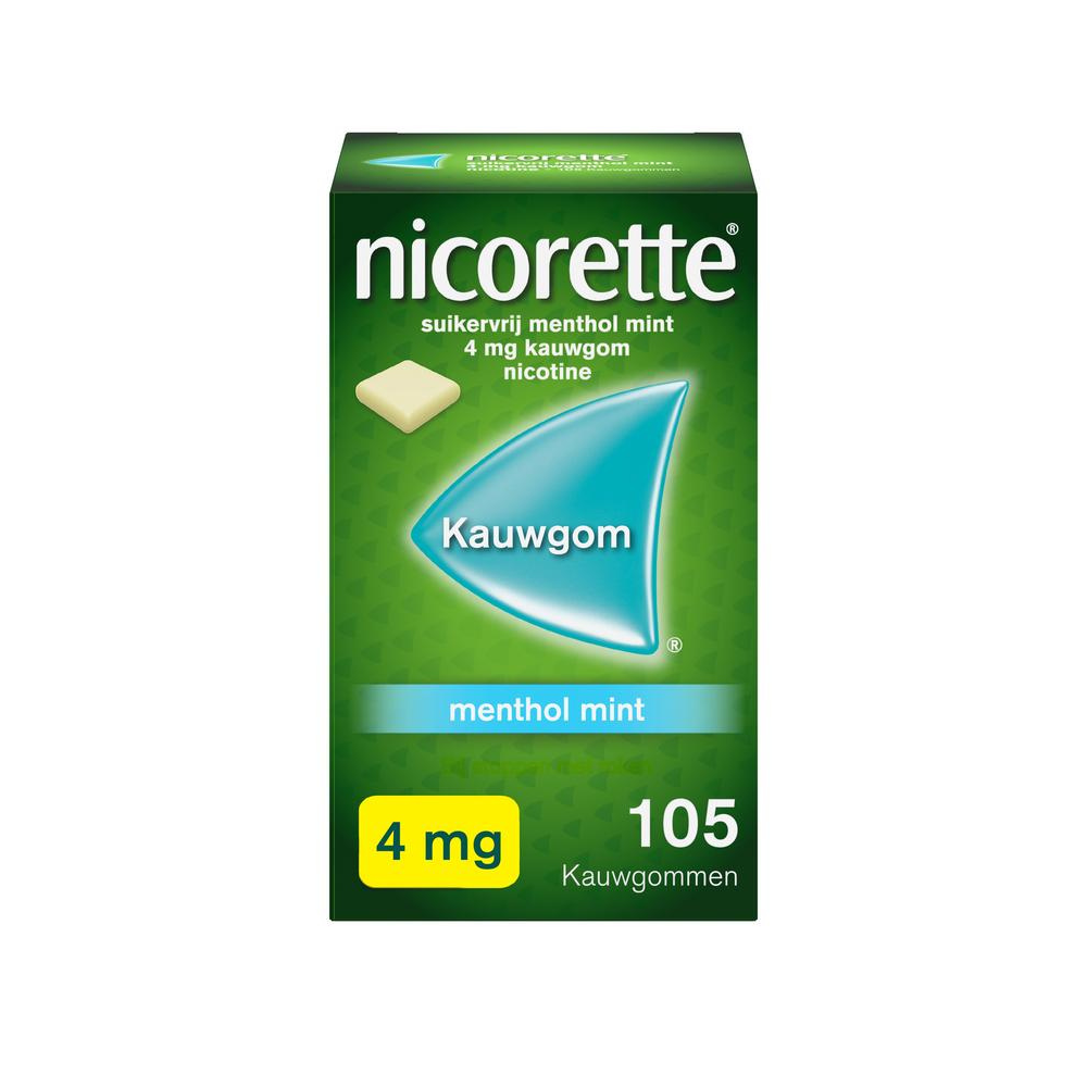 Nicorette Kauwgom 4mg Menthol Mint – 105 stuks | Stoppen met Roken