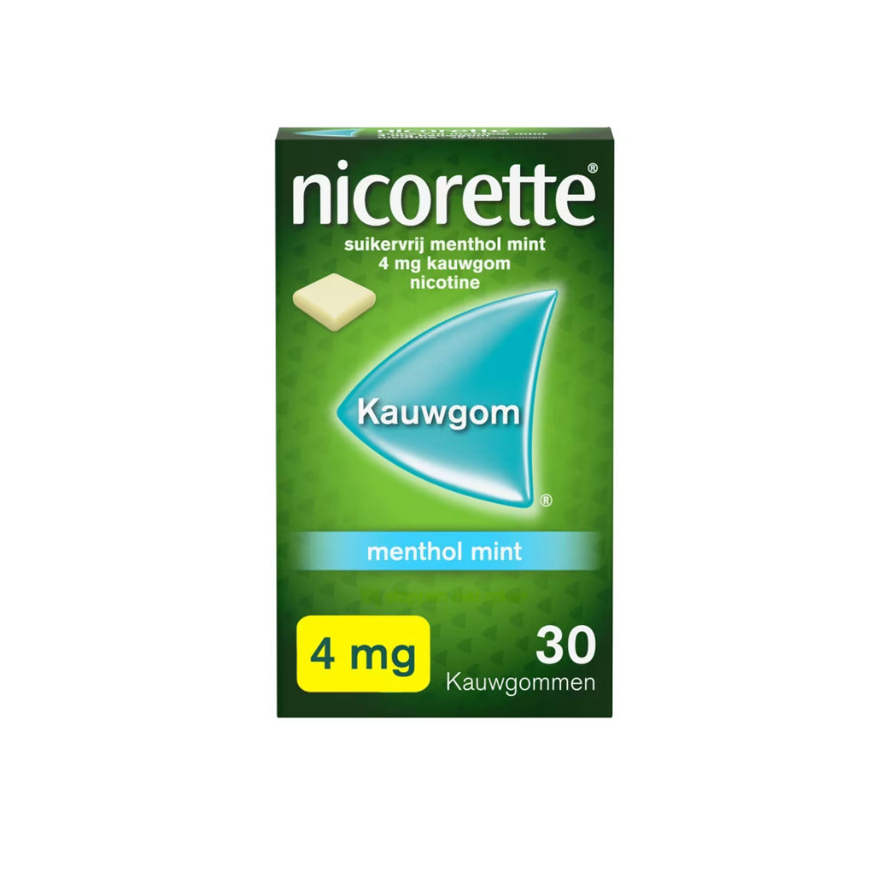 Nicorette Kauwgom 4mg Menthol Mint – 30 stuks | Stoppen met Roken