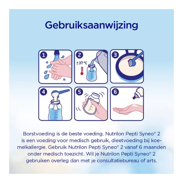 Nutrilon Pepti Syneo 2 800 g – Dieetvoeding bij koemelkallergie, vanaf 6 maanden