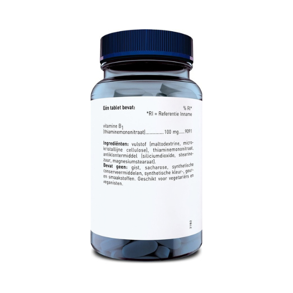 Orthica B1-100 – 90 tabletten | Hoge dosering vitamine B1 voor energie, hart en zenuwstelsel