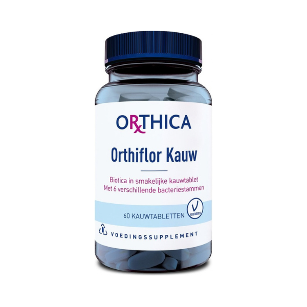Orthica Orthiflor Kauw (Probiotica Voedingssupplement) – 60 Tabletten | Probiotica Voedingssupplement in Smakelijke Kauwtabletten