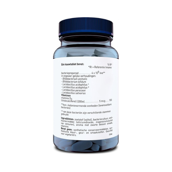 Orthica Orthiflor Kauw (Probiotica Voedingssupplement) – 60 Tabletten | Probiotica Voedingssupplement in Smakelijke Kauwtabletten