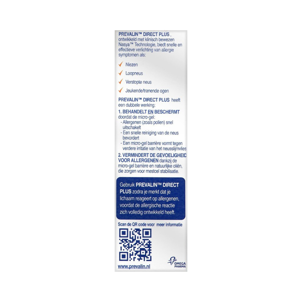Prevalin Direct Plus Hooikoorts Neusspray 20ml - Snelle Verlichting van Hooikoortsklachten