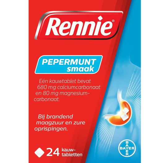 Rennie Pepermunt Kauwtabletten | Snel en Effectief bij Brandend Maagzuur