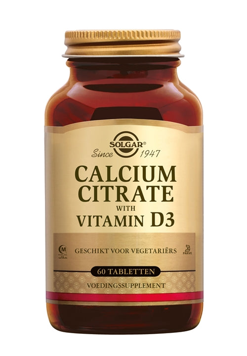 Solgar Calcium Citrate met Vitamine D3 – Ondersteuning voor Sterke Botten en Calciumopname