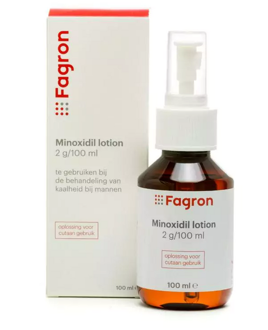 Minoxidil Fagron 2% oplossing – 100ml haargroeimiddel bij erfelijke haaruitval voor mannen en vrouwen