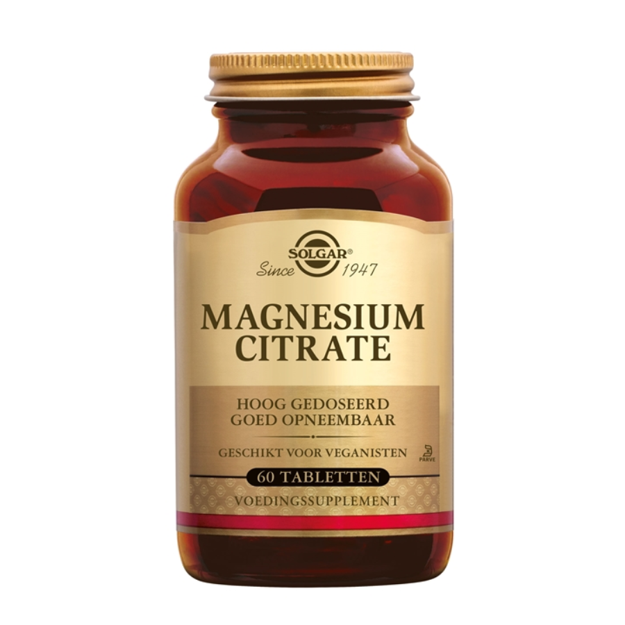 Solgar Magnesium Citrate – Ondersteuning voor Zenuwen, Botten en Spieren