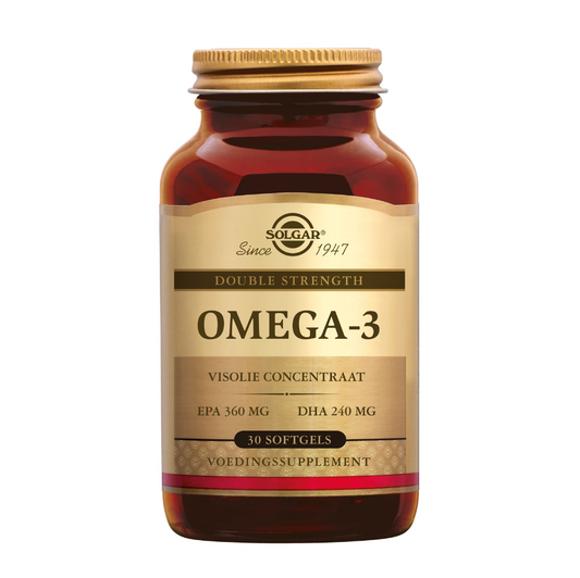 Solgar Omega-3 Double Strength – Krachtige Omega-3 Ondersteuning voor Hart, Hersenen en Gezichtsvermogen - 30 stuks