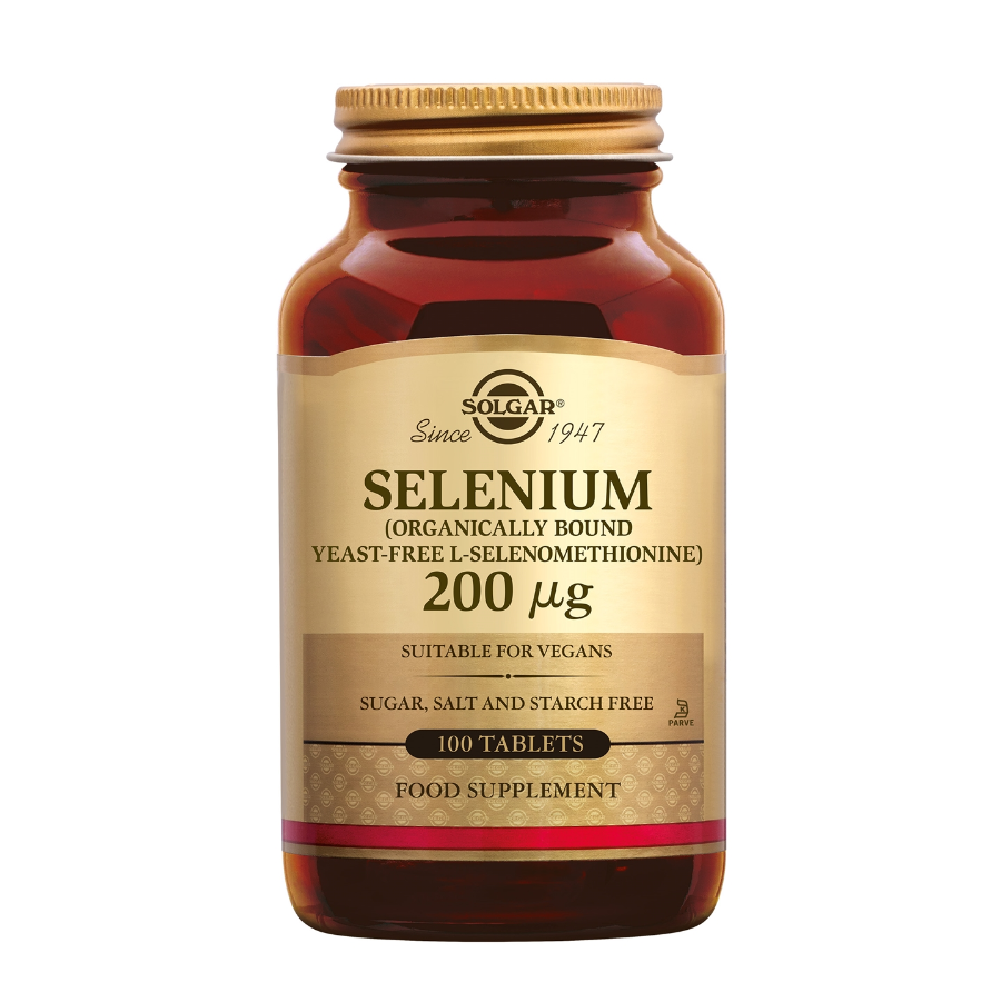Solgar Selenium 200 mcg – Celbescherming & Ondersteuning Spermakwaliteit – 100 tabletten