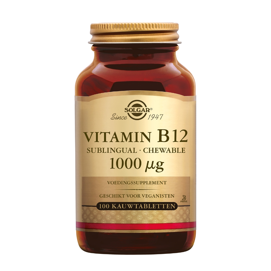 Solgar Vitamin B-12 1000 µg – Ondersteunt Bloedopbouw, IJzeropname en Geheugen - 100 stuks