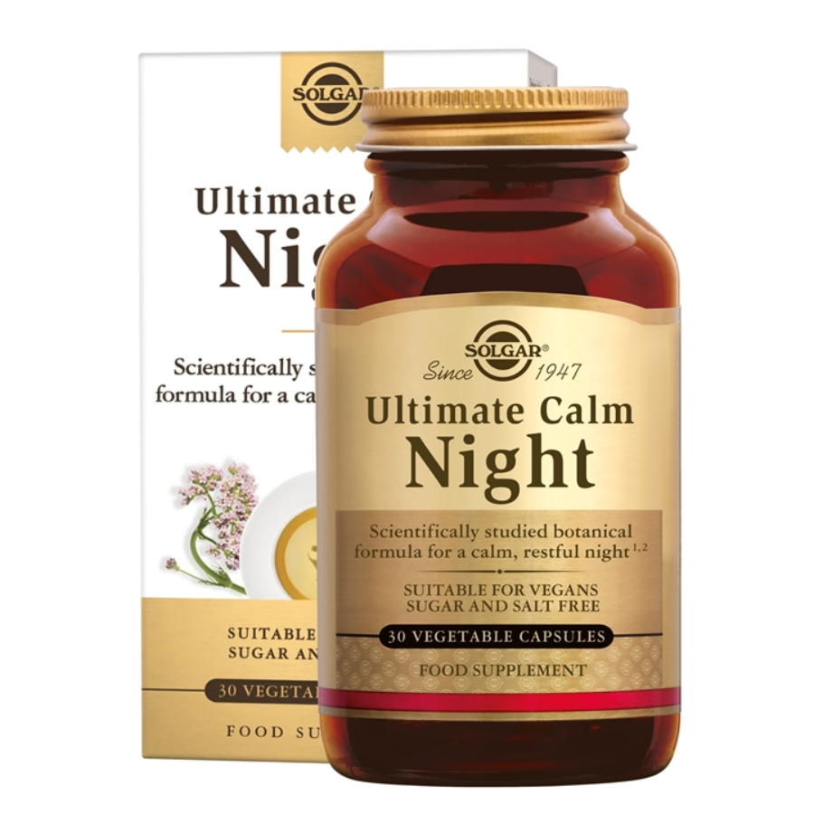 Solgar Ultimate Calm Night – 30 capsules | Natuurlijke Ondersteuning voor Rust & Nachtrust