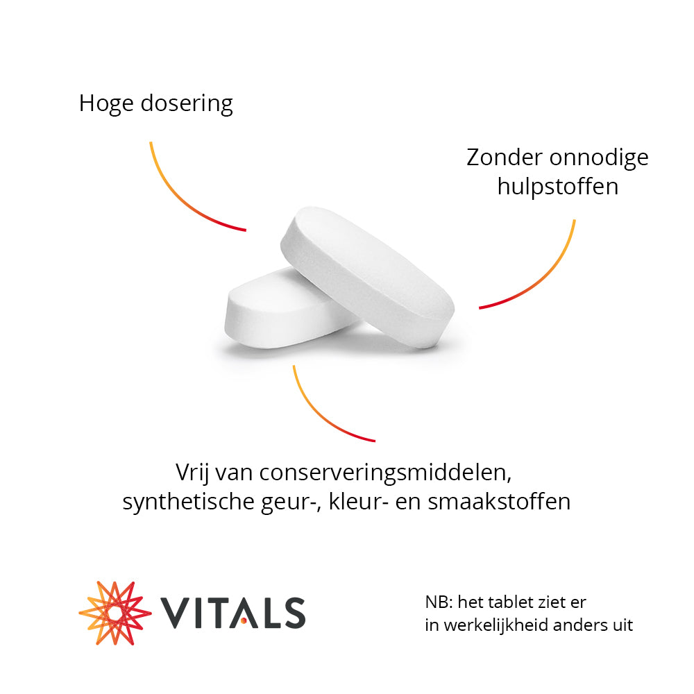 Vitals Vitamine C Tabletten 1000 mg – 100 stuks | Weerstand