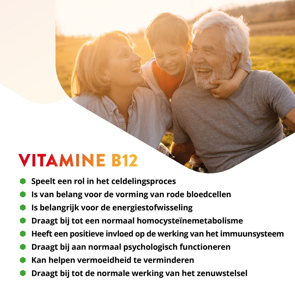 Vitals Vitamine B12 Capsules 1000 mcg – 100 stuks | Brein
