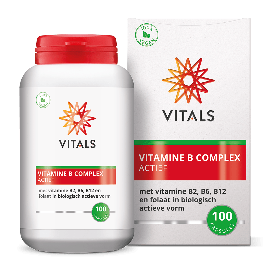 Vitals Vitamine B Complex Actief Capsules – 100 stuks | Brein