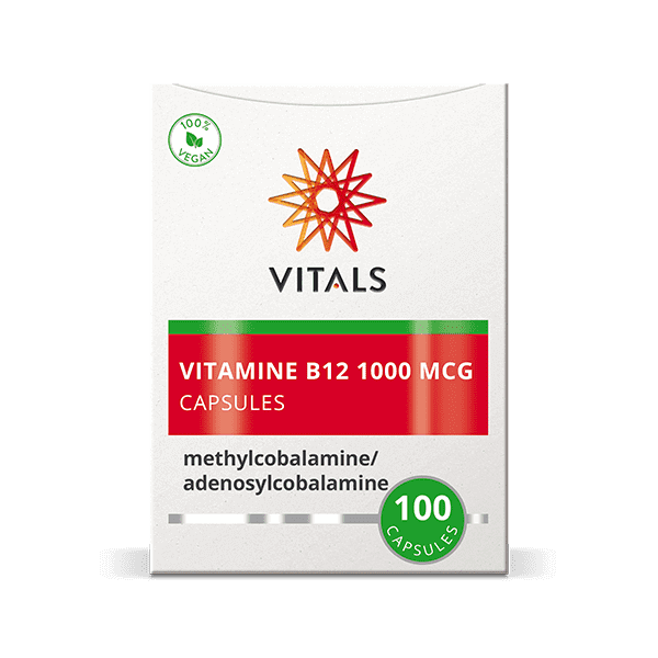Vitals Vitamine B12 Capsules 1000 mcg – 100 stuks | Brein